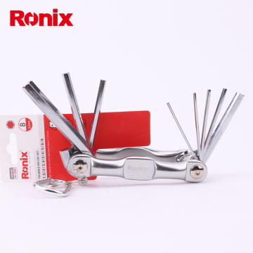 Professional Hand Tool 8 pcs Mini FOLDING HEX KEY SET RH-2040
FOLDING HEX KEY SET (8 pcs) – RH-2040