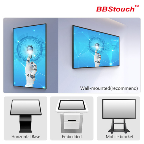 65" Large wall-mounted touch monitor