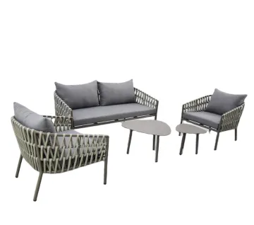 Rope Woven Outdoor Lounge Sofa Set
