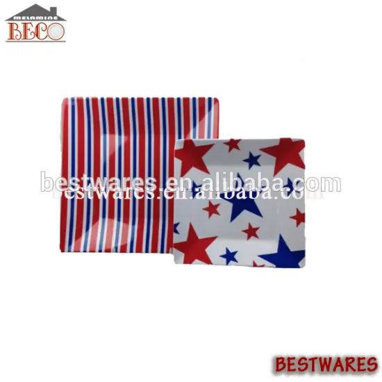 2015 New arrival non toxic melamine plastic square sushi plate