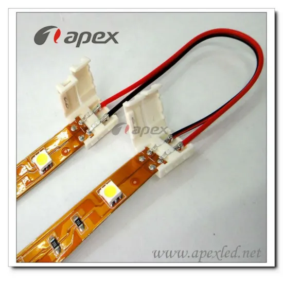 two cable with wires smd5050 strip 2pin strip connector