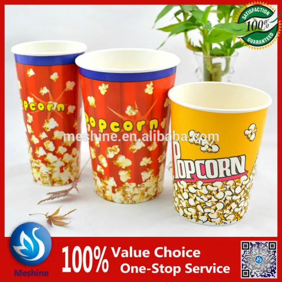 custom printed paper popcorn cup/ popcorn bucket/ popcorn mug