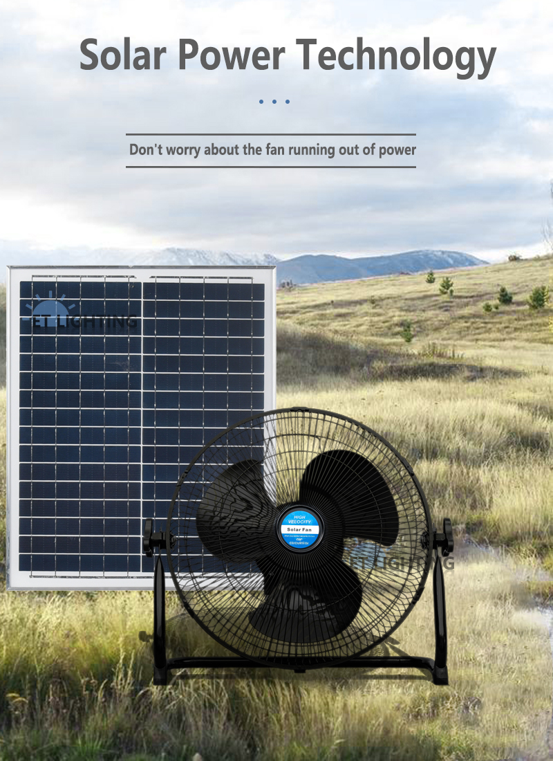 Detachable Portable Ac/dc Rechargeable Solar Vertical Fan And Fan ...