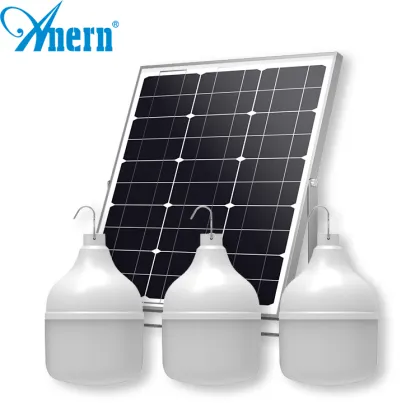Anern LED Emergency Rechargeable Solar Bulbs with Panel for Home