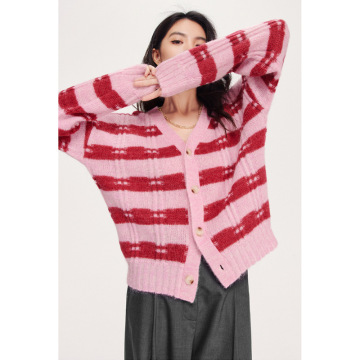 Maglione di cardigan da donna a V Open V Women