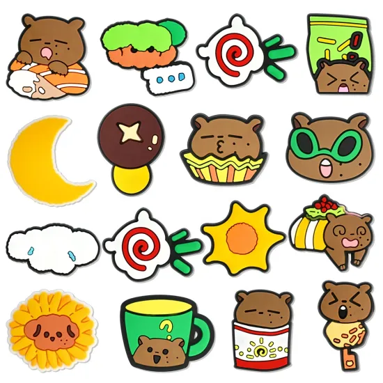 Cute Bear Series Cartoon Shoes Accessories – PVC Soft Rubber Wholesale