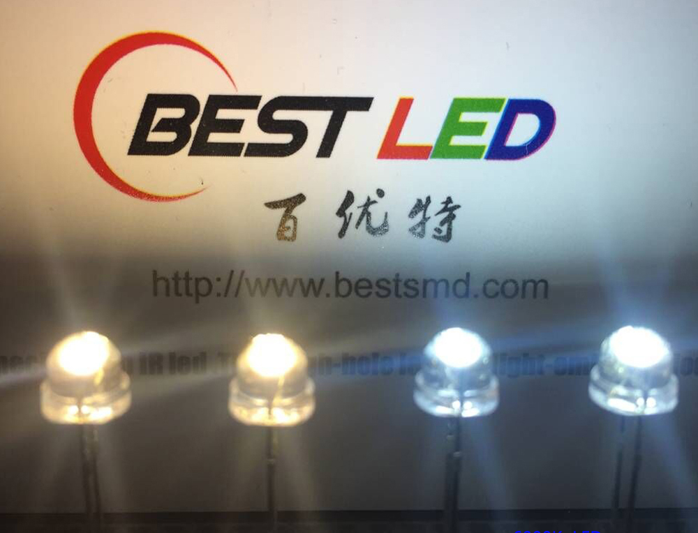 5mm white LED - 5MM straw hat LED