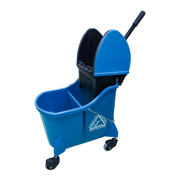 Commercial Wholesale 35L PP Mop Bucket with Down Press Wringer and Wheels
