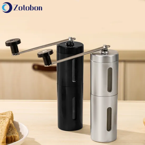 ZOTOBON Manual Coffee Grinder Make Ceramics Core Stainless Steel Hand Burr Mill Grinder Ceramic Corn Coffee Grinding Machine H95