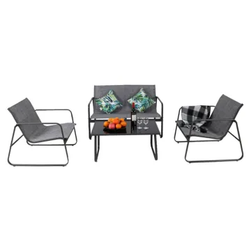 Outdoor Garden Bistro 4-Piece Patio Table and Chair Set KD
