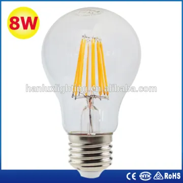 8W LED Filament bulb A19 E27 base