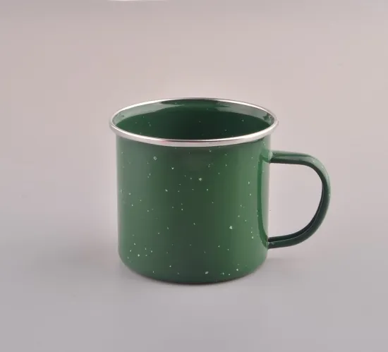20oz 700ml Green Enamel Metal Mug Coffee Cup