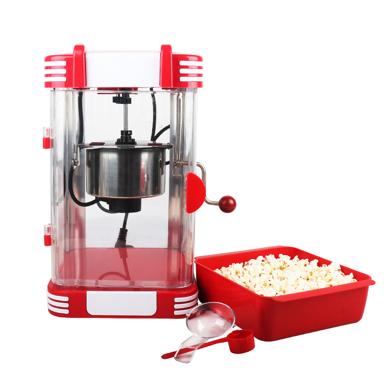 Professional Commercial Popcorn Machine Electric Automatic Hot Air Popcorn Maker Stainless Steel