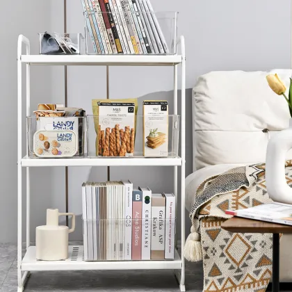 Transparent PET Book and Snack Storage Box - No Lid