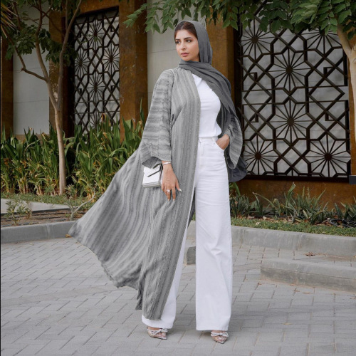 ژاکت کش باف پشمی جلو باز بافتنی رترو کیمونو آبایا