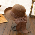 Summer Mesdames Bow Soft Straw Hat