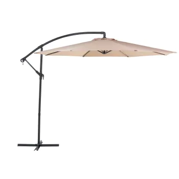 3M Cantilever Outdoor Patio Umbrella with Hanging Sunshade and Banana Shape