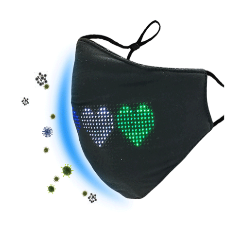 PM2.5 Filter-LED-Maske Bluetooth-programmierbare glühende Maske