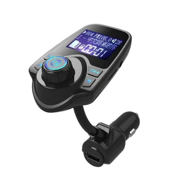 Car Adapter with Bluetooth FM Transmitter: Wireless Audio Streaming and Receiver for AUX Compatibility