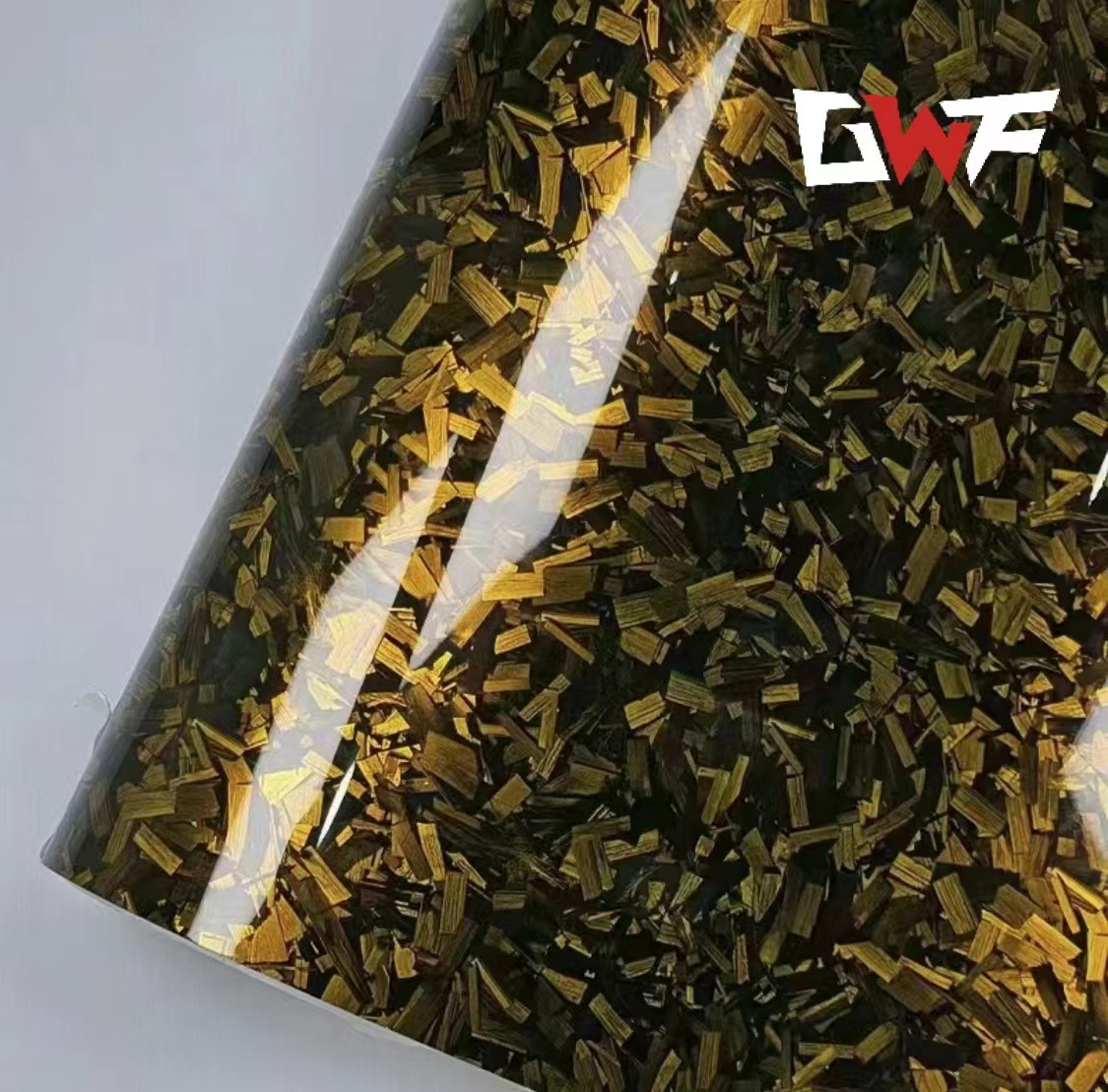 Película de envoltura de automóvil de fibra de carbono rojo brillante