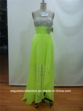 Strapless Sweetheart Chiffon Beading Sequin Dress, Evening Dress (MJC-40319)