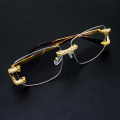 Fashion Rimless Diamond Glasses