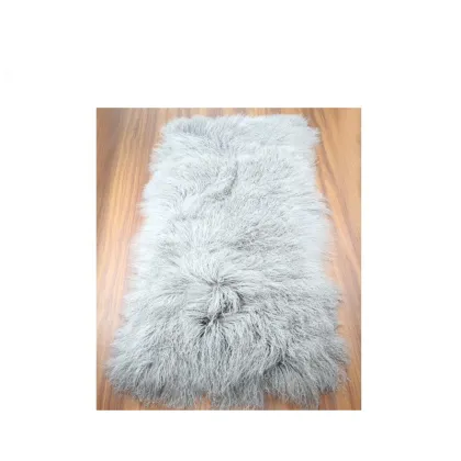 China factory Wholesale mongolian lamb fur rug Goat Skin Blanket Icelandic Sheepskin tibetan lamb fur for garment