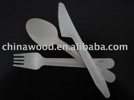 wooden knife, fork, spoon