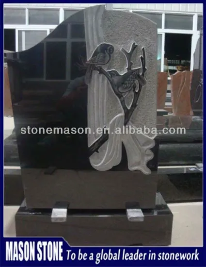 tombstone bird black granite europe for wholesale