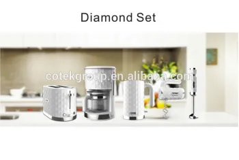 diamond design electric breakfast set include kettle toaster coffee maker hand blender hand mixer