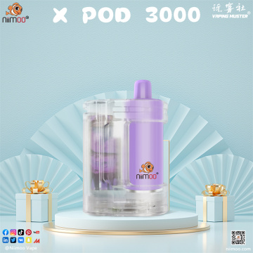 X Pod dùng một lần thuốc lá điện tử 3000 puffs