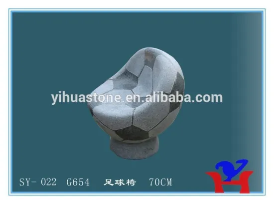 football style grey stone chair