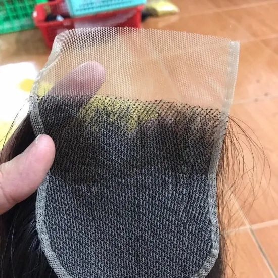 4x4 5x5 6x6 7x7 Swiss Lace Closure 100% Virgin Human Hair Transparent Lace Closure , HD Lace Closure Frontal With Baby Hair