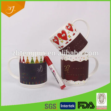 Promotion Item Writing Mug With Greeting Card Writing,Valentine design