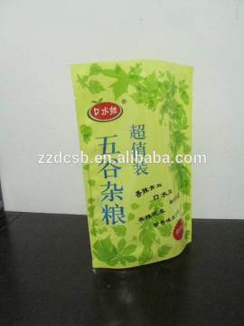 printed plastic stand up pouch for snack food packaging