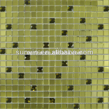 gold diamon mirror glass mosaic tile