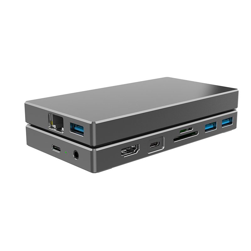 Алюминиевый сплав 9-в-1 многопорт USB-C Docking