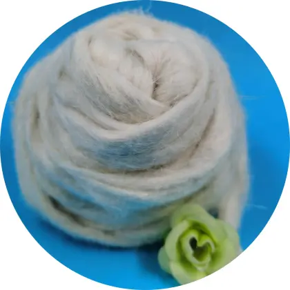 Bleached Natural Hemp Fiber Top for Spinning