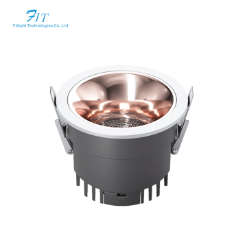 Dimmable CCT Change Recessed LED COB Downlight with Gold Reflector