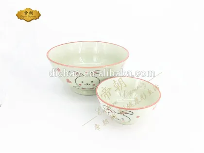 ceramic bowl wholesale with rabbit design