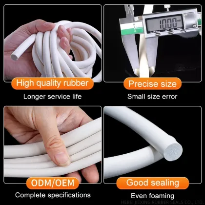 O-shaped white sponge sealing strips