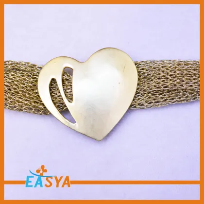 Statement Heart Shape Cut Out Broken Heart Bracelet