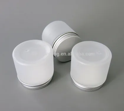50G frost clear plastic jar with metal lids for moisturiser,night cream use