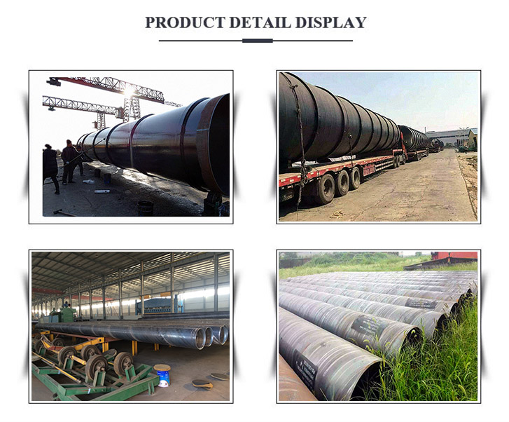 sprial steel pipe display