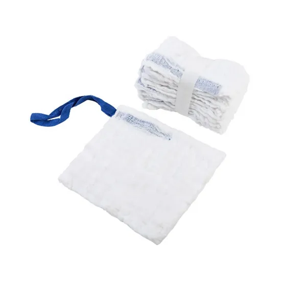 Pre-Washed Green/Blue Gauze Laparotomy Sponges with Detectable Thread or Chip in Polybag: High-Quality Surgical Supplies