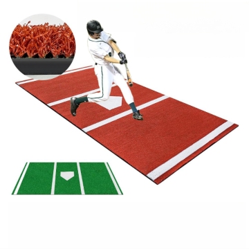 Portable Heavy Duty 6'*12' Baseball Hitting Mat with Non-slip Rubber Backing - Indoor/Outdoor
