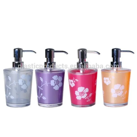 Rose printing double wall lotion bottle for home use
