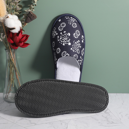 Algodão Lightweight Hotel Unissex Travel Slipper para homens