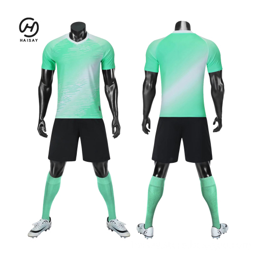 Hot selling quick dry breathable soccer wear sublimation training soccer kits sublimation soccer jersey green