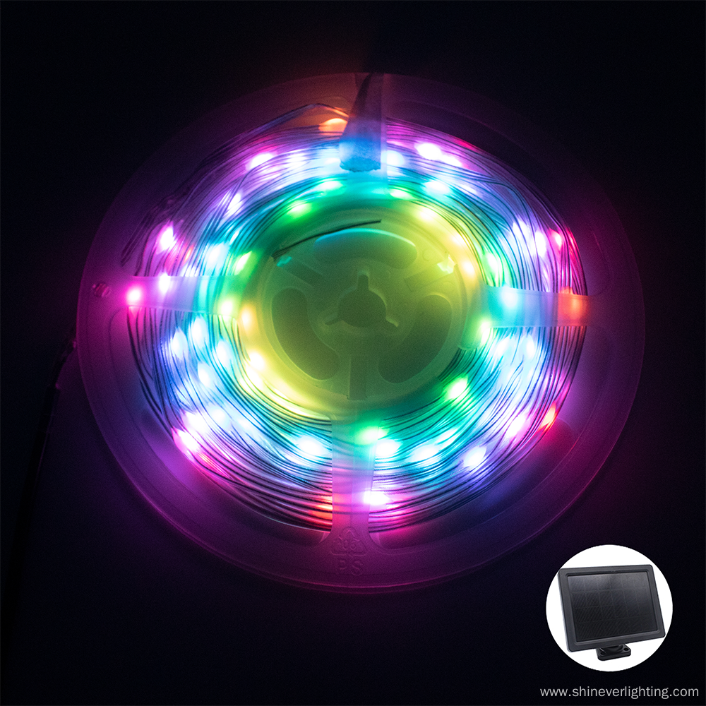 LED RGB Solar Christmas Lights Garden String